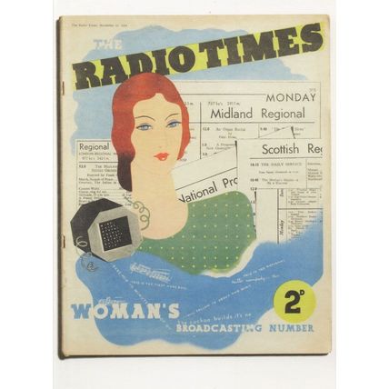 Womans Broadcasting BBC Radio Times 16th November 1934 Postcard