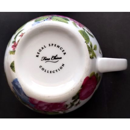 Vintage (1990's) Regal Spencer Fine China Pink Floral Milk Jug & Sugar Bowl Set.
