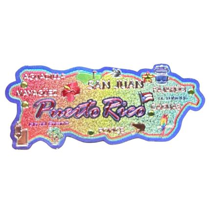 Puerto Rico State Foil Fridge Magnet