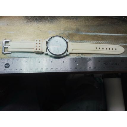 DOONEY & BOURKE Watch White Silicone Rubber Band Large Face