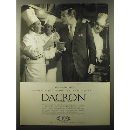 1960 Du Pont Dacron Ad - Kuppenheimer presents the flawless look for fall