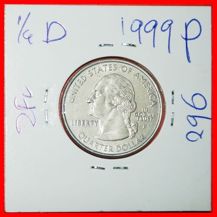 PEACH 1788: USA★ 1/4 DOLLAR 1999P UNC! WASHINGTON 1789-1797★LOW START★NO RESERVE