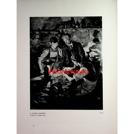 Village Industry, (High School Girl On Reverse), Book Illustration (Print), 1908