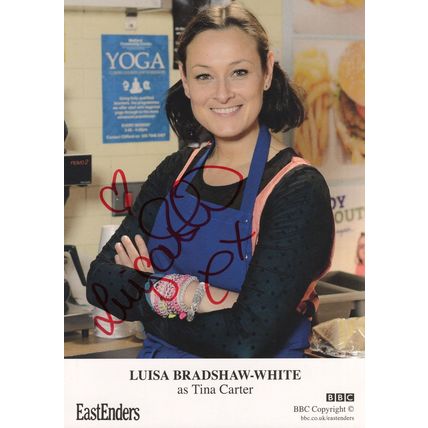 Luisa Bradshaw White as Tina Carter BBC Eastenders Hand Signed Cast Card