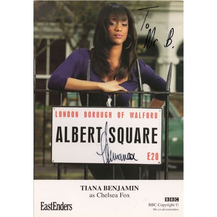 Tiana Benjamin as Chelsea Fox Eastenders Hand Signed Cast Card