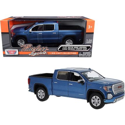 2019 GMC Sierra 1500 Denali Crew Cab Pickup Truck Blue Metallic 1/24-1/27 Die...