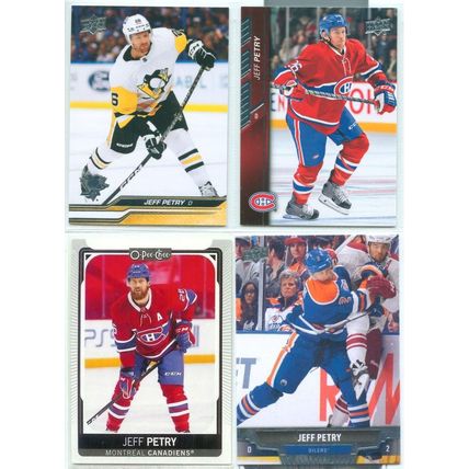 Jeff Petry 11x card lot incl RC, Turq, Sticker