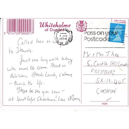 Front Street Inverary Isle of Lewis Postcard posted 1994 creased