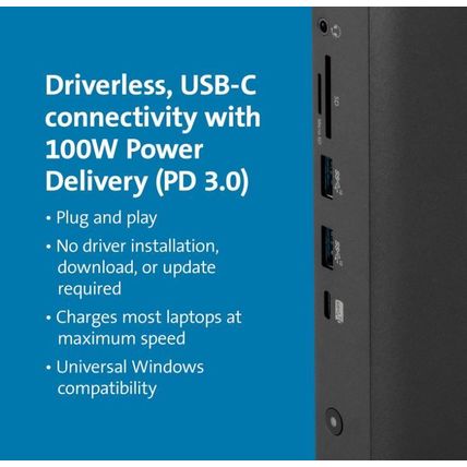 Kensington-Triple Video Driverless Docking Station for Dell HP Lenovo, Acer ASUS