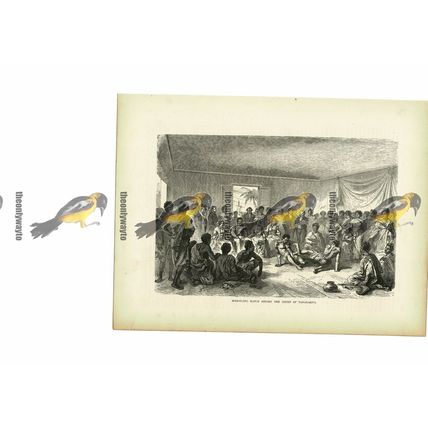 Wrestling Match Before Court Of Tananarivo, Madagascar, Book Illustration, c1880