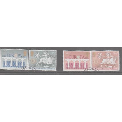 Horizontal Pair Europa 25th Anniversery of CEPT 1984 SG 1249-1252 used unmount
