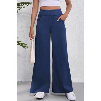 Sail Blue Medium Wash Straight Leg Loose Casual Jeans