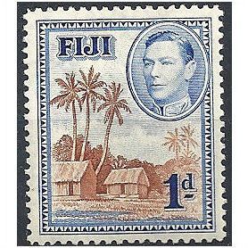 Fiji 1938 SG250 1d Brown & Blue Mounted Mint . ..