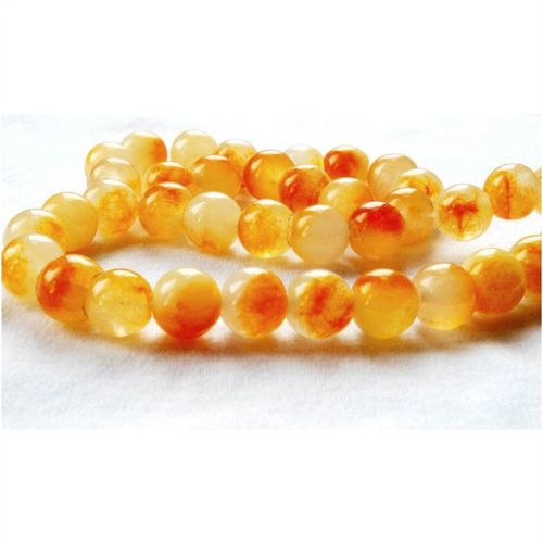 15 no. Natural Amber White Round Polished 10 mm Beads Jewellery Making 2000