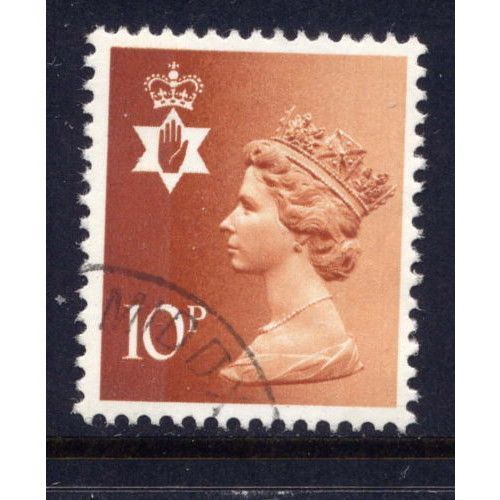 Great Britain Northern Ireland 1976 10p Orange Brown Used SG NI27 NIMH13 stamp