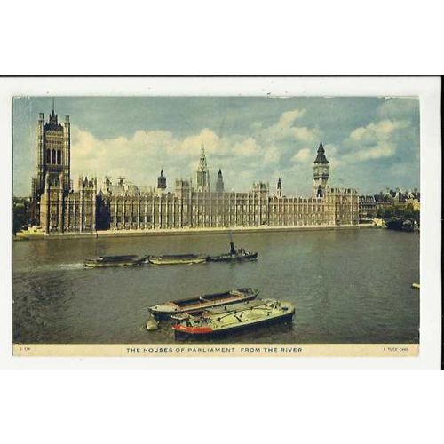 LONDON Houses of Parliament Postcard by Tuck (L 134)