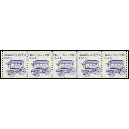 1897 1c Omnibus Fine MNH Dry Gum PNC 2/5 P0417