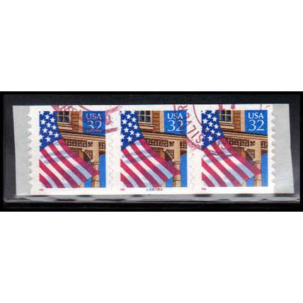 Used 2915A 32c U.S. Flag Over Porch Fine PNC 88888A/3 10x10 P/UL PA3608