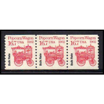 2261 16.7c Popcorn Wagon Very Fine MNH Dry Gum PNC 1/3 PA2807