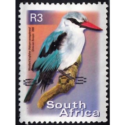 South Africa, 2000 R3 Woodland Kingfisher, SG 1289 (Scott #1194a), used