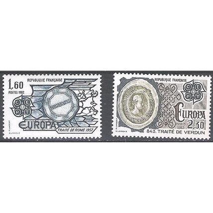 France 1982 Michel 2329 - 2330 Neuf ** Cote (2008) 2.75 € Europa CEPT Histoire