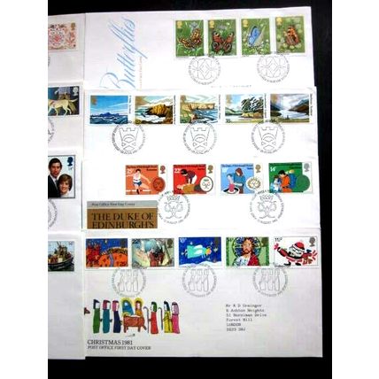 1981 A YEAR GROUP OF EIGHT FIRST DAY OF ISSUE POSTMARKED COVERS.(E) #01088