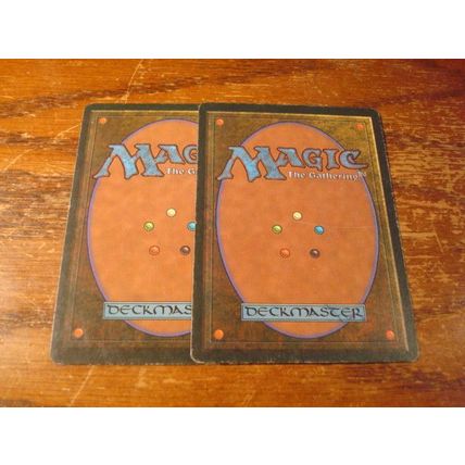 Magic The Gathering, MTG, 2-Cards, 1995, BURNT OFFERING, vg/ex