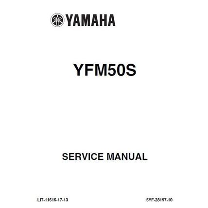YAMAHA YFM50S RAPTOR SERVICE MANUAL 2003 ALL TERRAIN VEHICLE 236 PAGES ENGLISH