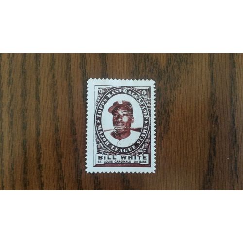 1961 Topps Stamp Bill White Good (2) St Louis Cardinals