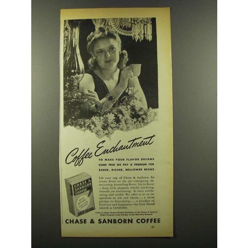 1941 Chase & Sanborn Coffee Ad - Coffee Enchantment