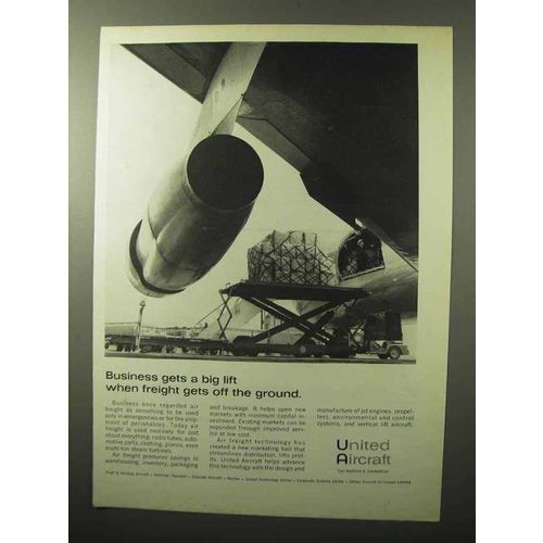 1964 United Aircraft Ad - Freight Gets Off the Ground