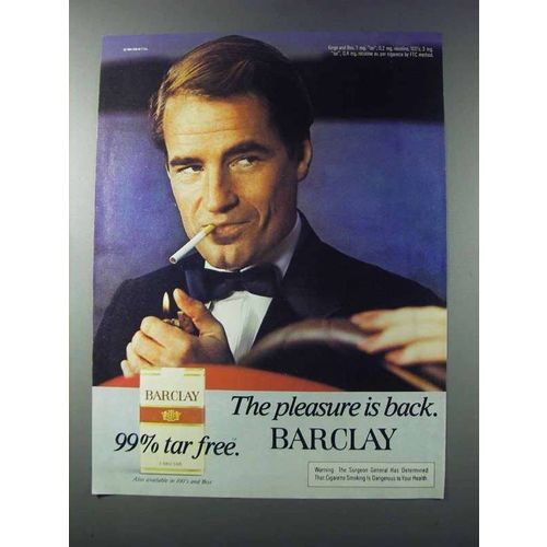 1981 Barclay Cigarettes Ad - The Pleasure