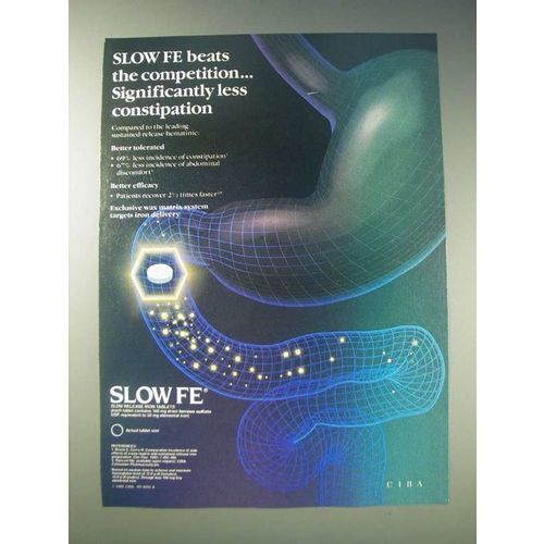 1989 Ciba Slow FE Ad - Slow FE beats the competition