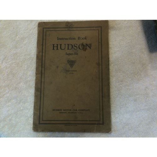 1927 Hudson car owners manual ... instructions, and service nice vintage antique
