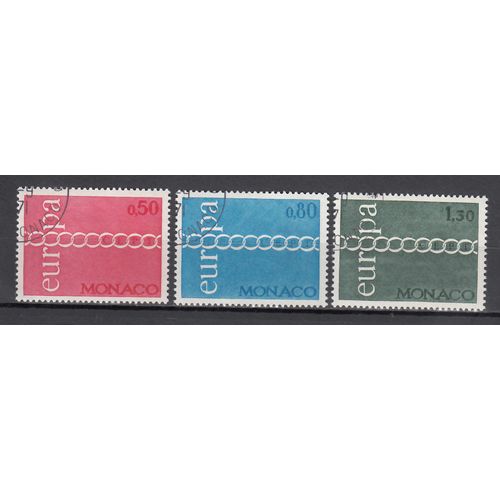 Monaco Europa Cept 1971 gestempeld