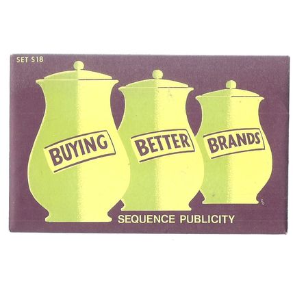 BUYING BETTER BRANDS 6 x collector cards SET S 18 by Dalkeith Pub. Postcard