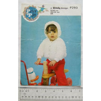 Vintage: Peter Pan P293 child's jacket and bonnet, DK