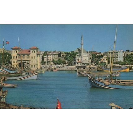 Bandirma Turkish River Boats Turkey Postcard