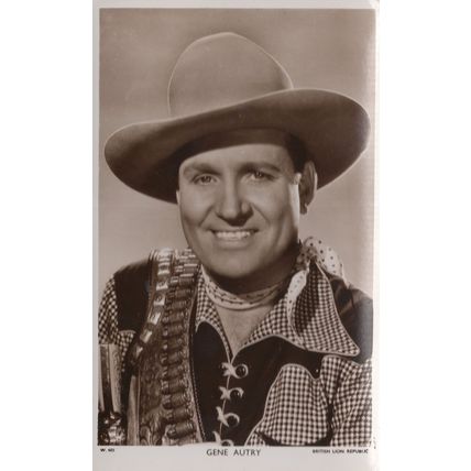 Gene Autry Cowboy Picturegoer Film Movie RPC Postcard