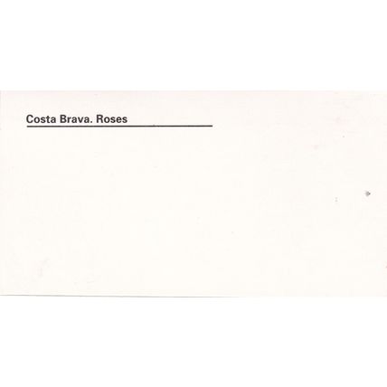Roses Costa Brava Spain Postcard unused VGC