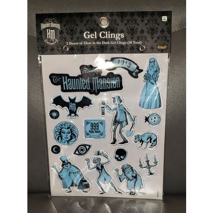 DISNEY HAUNTED MANSION GHOSTS MADAME LEOTA FOOLISH MORTALS GEL CLINGS SET~NEW~