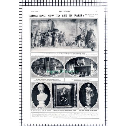 The Jacquemart Andre New Art Museum Paris France - 1914 Article