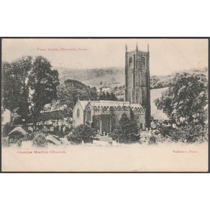 Combe Martin Church, Devon, 1904 - Twiss Postcard