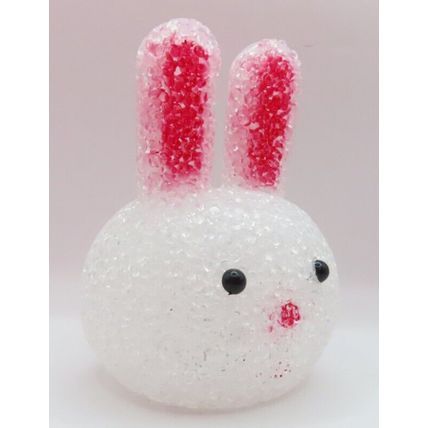 Wascally Wabbit Ornament White Plastic 10.5 CM Gift Home Decor Rabbit Fun Bunny