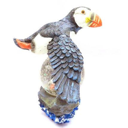 Puffin Minature Water ball with Glitter 10.5 CM Sea Birds Home Decor Gift Beach