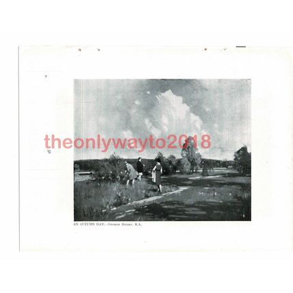 An Autumn Day, George Henry, Book Illustration (Print), 1940