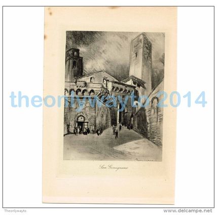 SAN GIMIGNANO.., ITALY, BOOK ILLUSTRATION/PRINT, 1904
