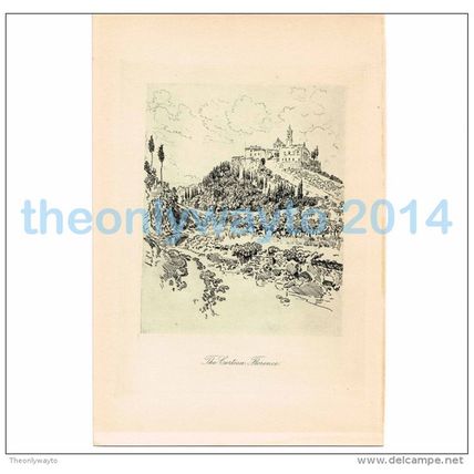 FLORENCE, THE CERTOSA, ITALY, BOOK ILLUSTRATION/PRINT, 1904
