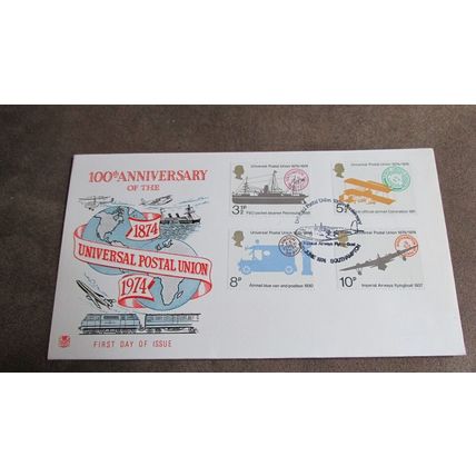 Stuarts 1974 FDC Cover - Universal Postal Union centenary - Postal Service