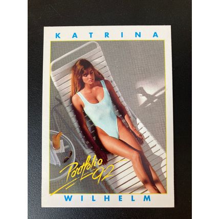 Portfolio '92 International Swimsuit Base trading card # 44 Katrina Wilhelm (A)
